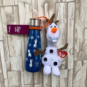 Disney Frozen Olaf Water Bottle and Plush